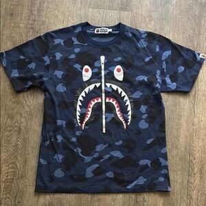 Men’s Bathing Ape Blue Camo Shark Tee Bape